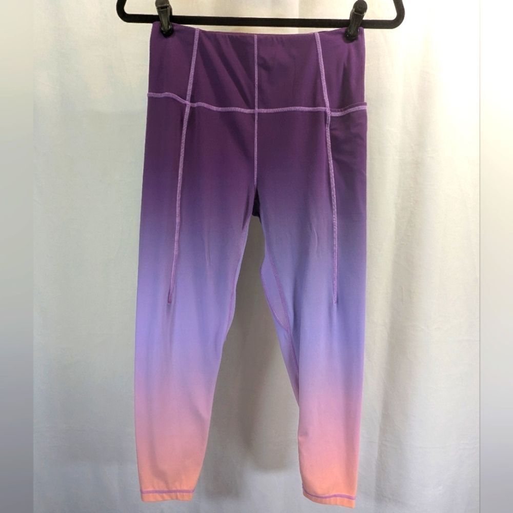 Sweaty Betty London Super Soft Workout Leggings with Purple to Pink Fade Size 8